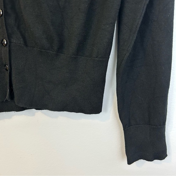 Sutton Studio Black Silk Blend Cardigan Sweater Size Medium Bloomingdales - Picture 6 of 9